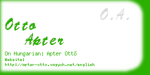 otto apter business card